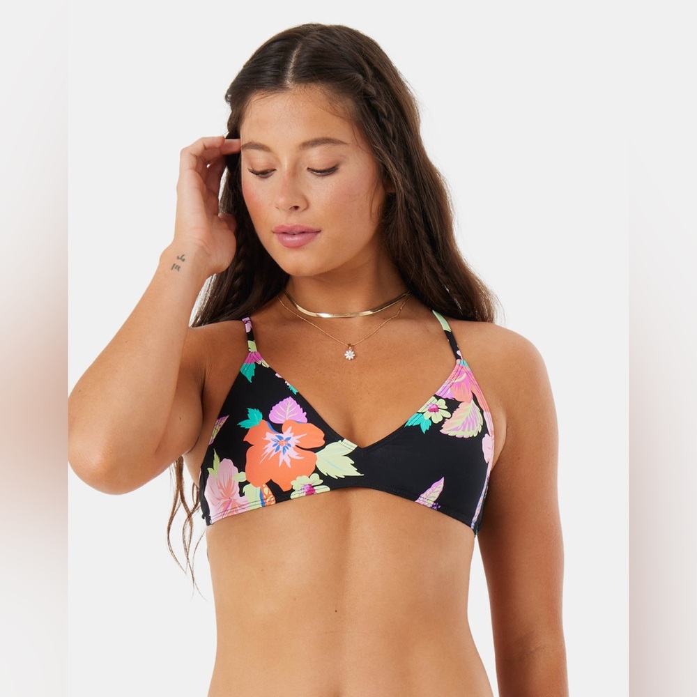 NWT ROXY Wanderlust Athletic Triangle Bikini Top